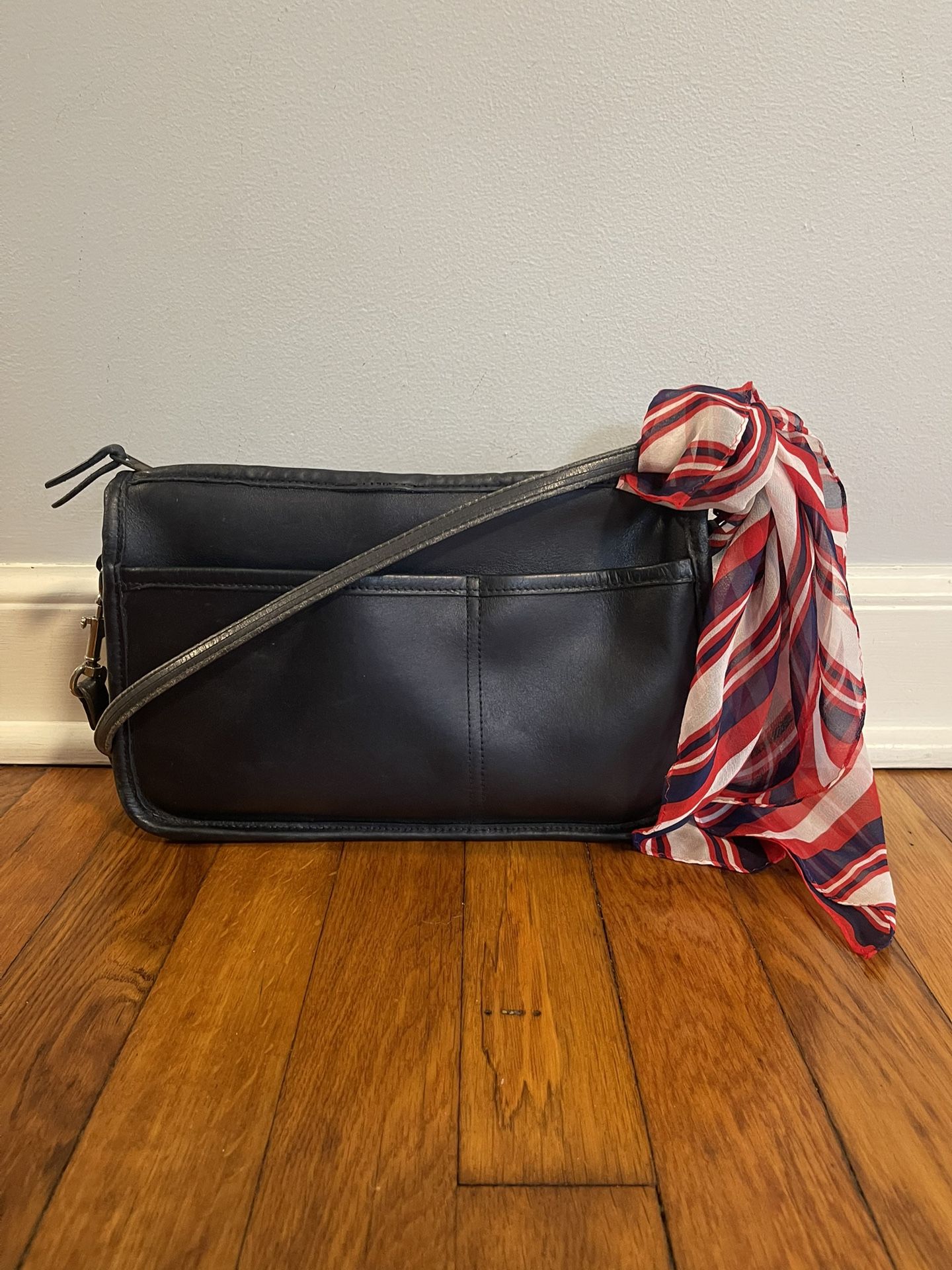 Beautiful Leather Crossbody with Scarf