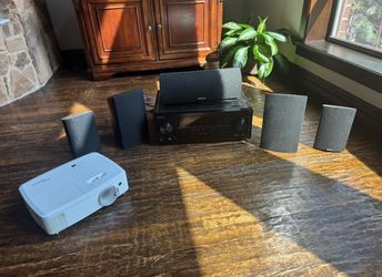 7.1 amp, Definitive speakers  and. projector
