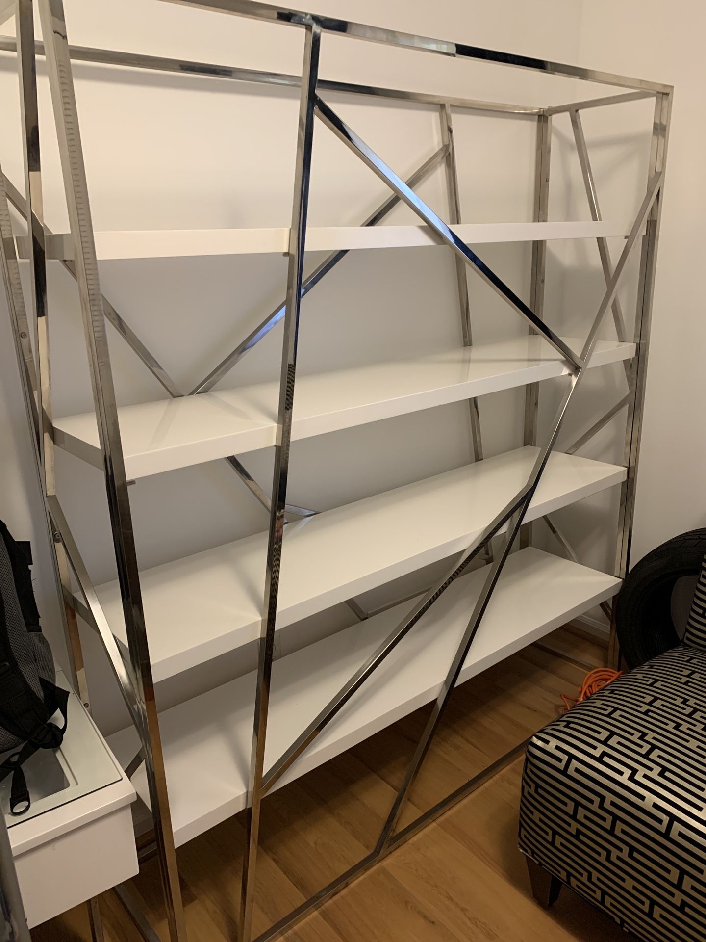 Chrome 4 Tier Bookcase 