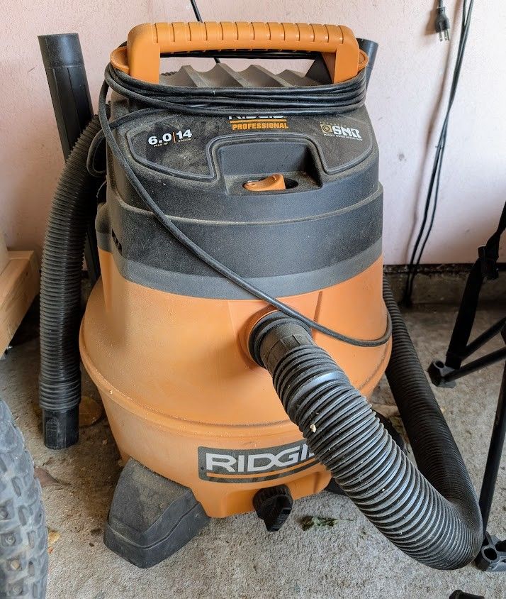 Ridgid 14 gallon 6 hp shop vac wet dry vacuum