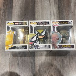 Gold Groot Venomized X23 Stan Lee Funko Pops 