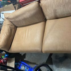 Brown Leather Couch