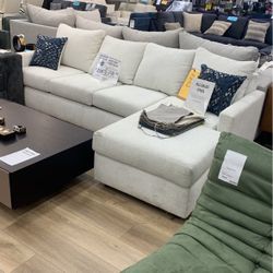 White Arcadia With Chaise Sofa
