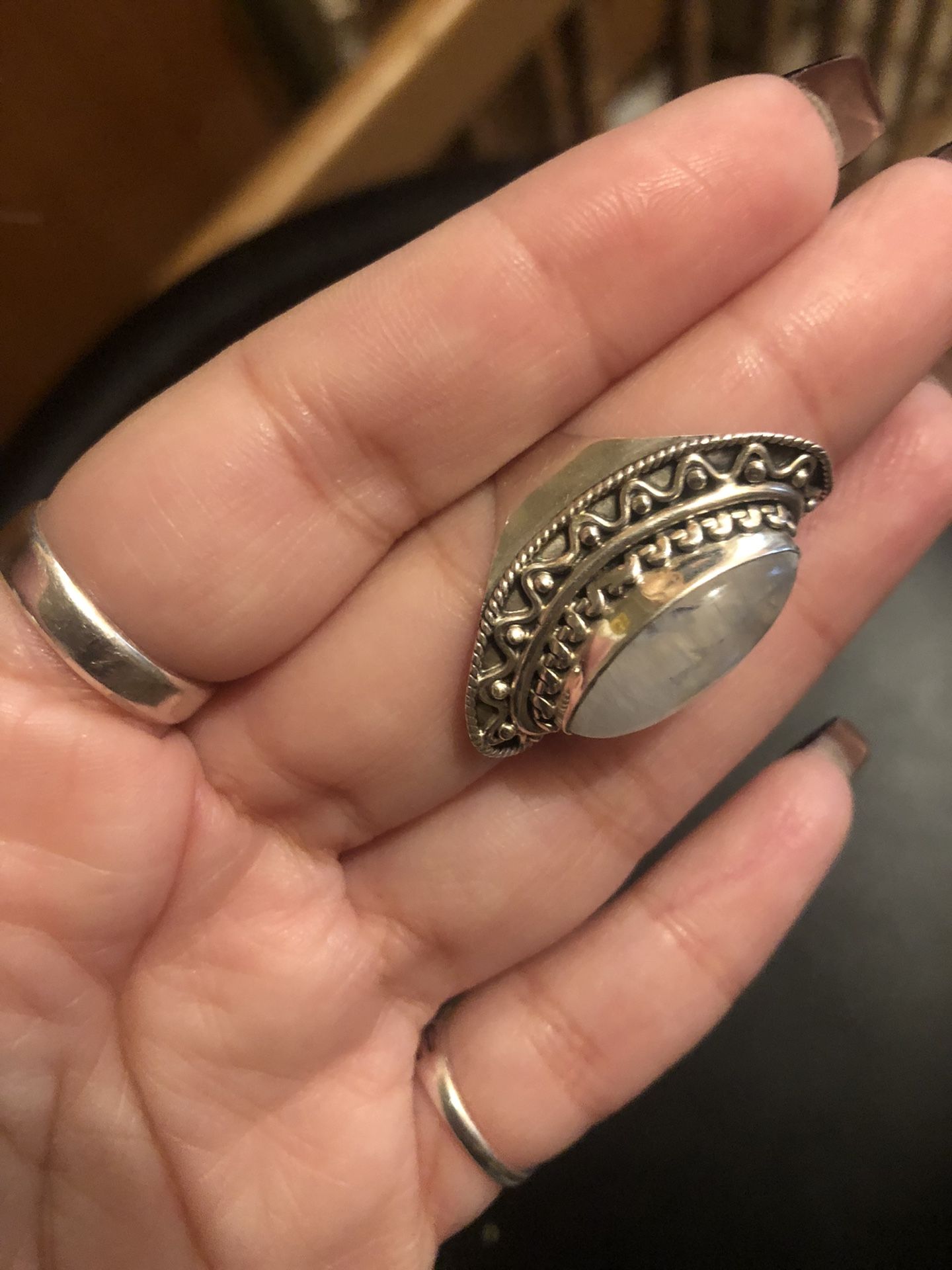 Sterling Silver Moonstone Ring