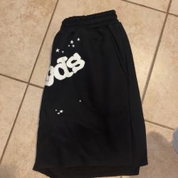 Black and white spider shorts size medium