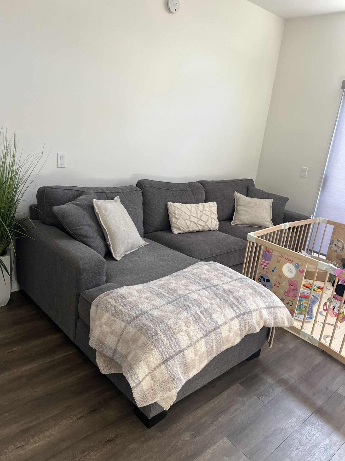 Grey L Shape Couch 