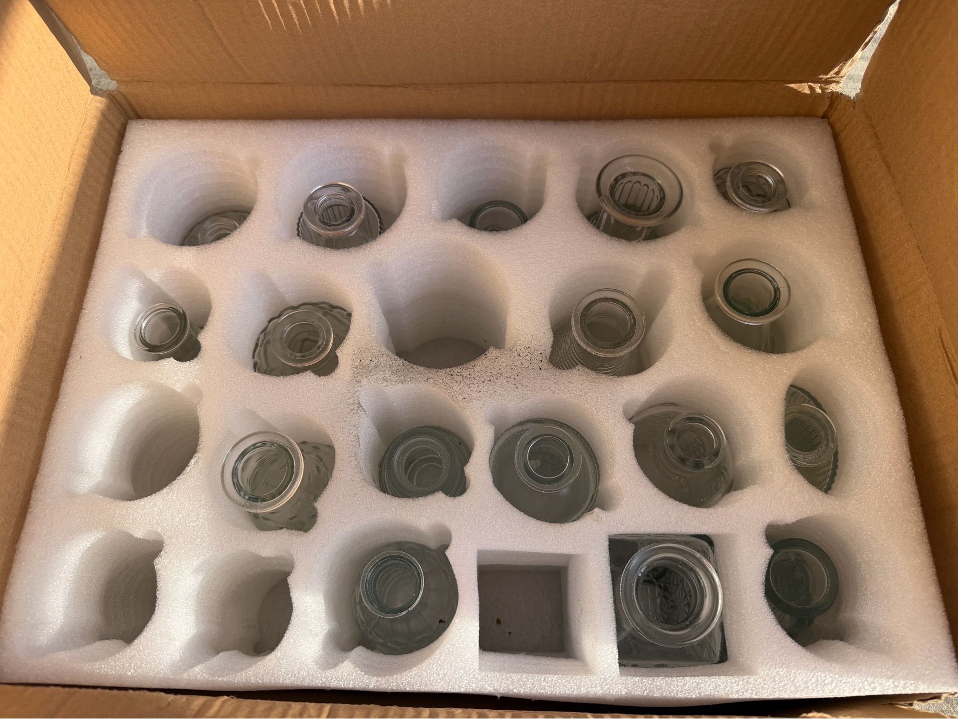 Assorted mini vases