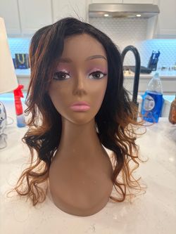 Lace Front Wig Dark Ombre Wavy Hair