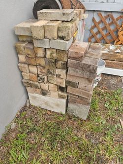 Free pavers , nail, and paint.
