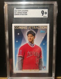 Shohei Ohtani Rookie SGC 9 Mint 2018 Topps Archives Coming Attractions '93 Retro Los Angeles Angels Dodgers