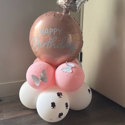 Pink birthday girly balloon gift