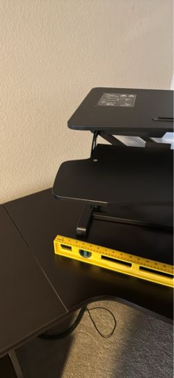 Black Standing Desk Converter Riser