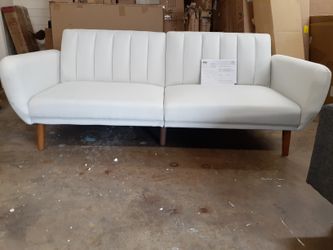 New assembled NOVOGRATZ velvet sofa futon grey color