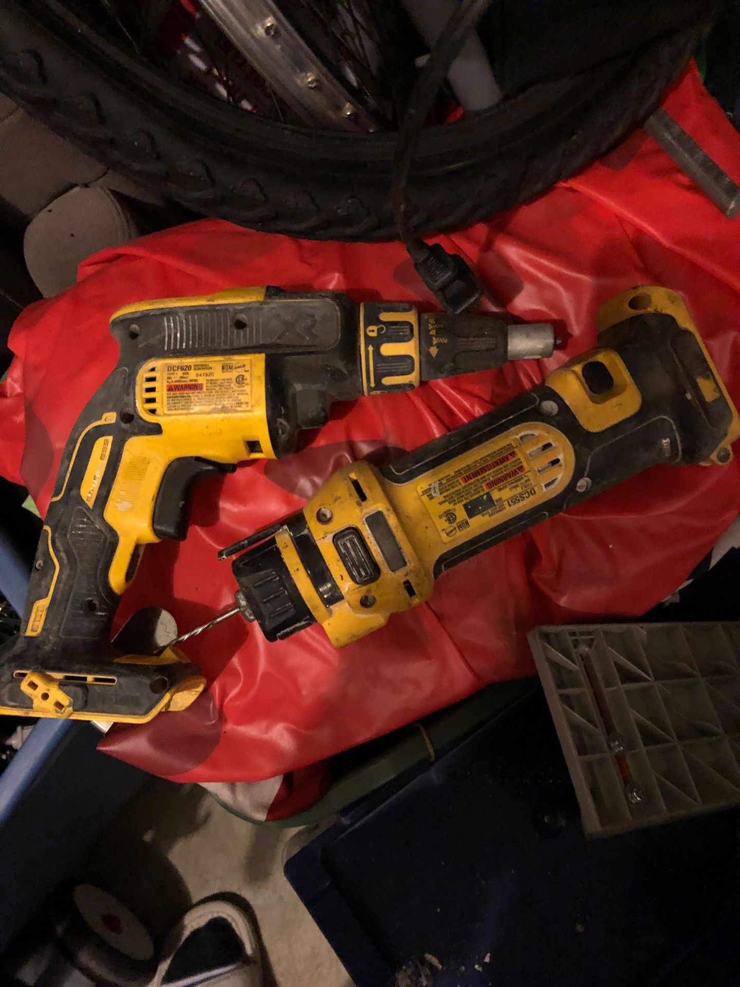 Dewalt cordless drywall gun and router