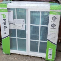 4 NEW White Vinyl 36x24 Sliding Grilles Window Price for all 4!