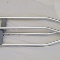 1 Set: Guardian Aluminum Crutches With Easy Height Adjustment. Grey Pads. Tall Adults Size 
