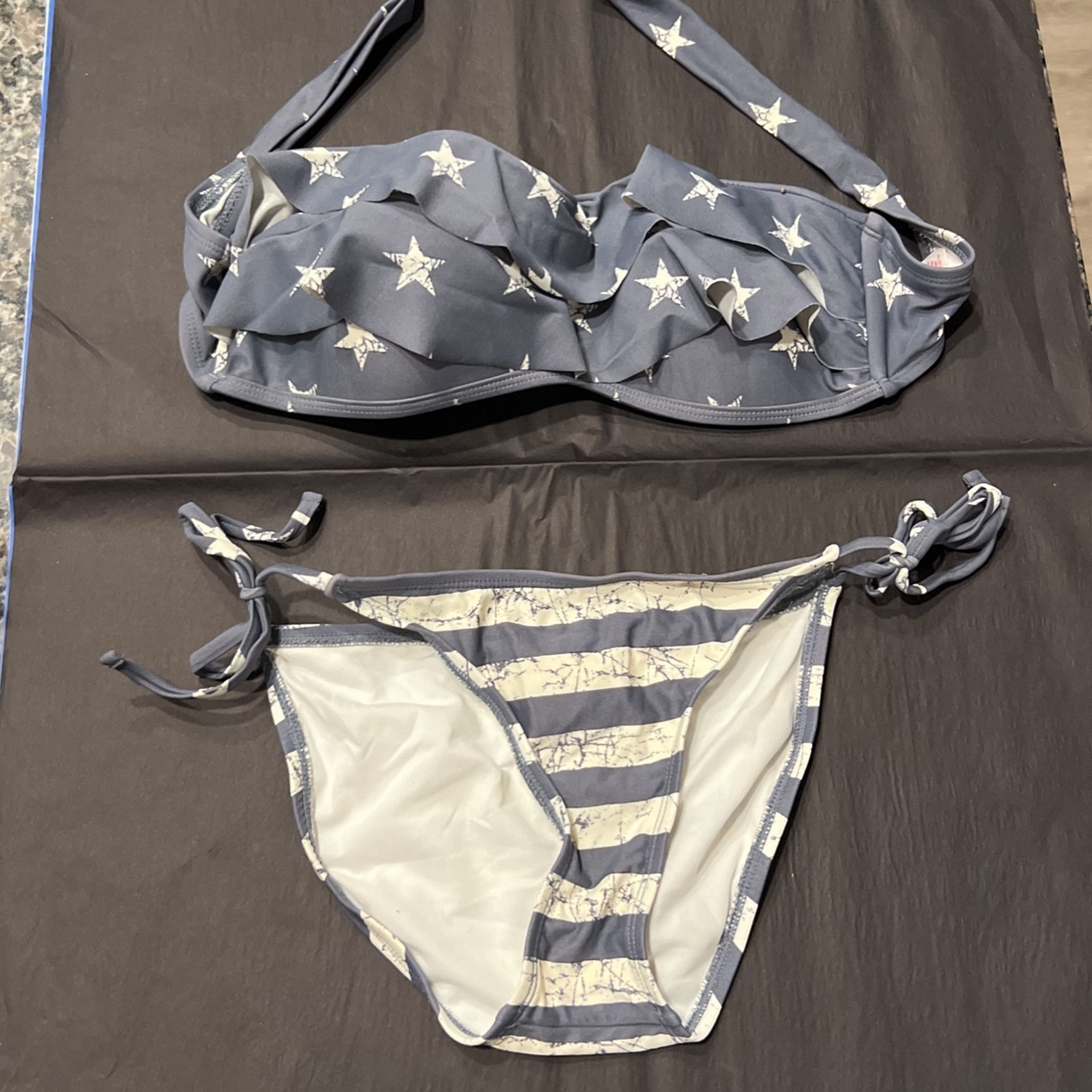 Gray Bikini With Stars And Stripes