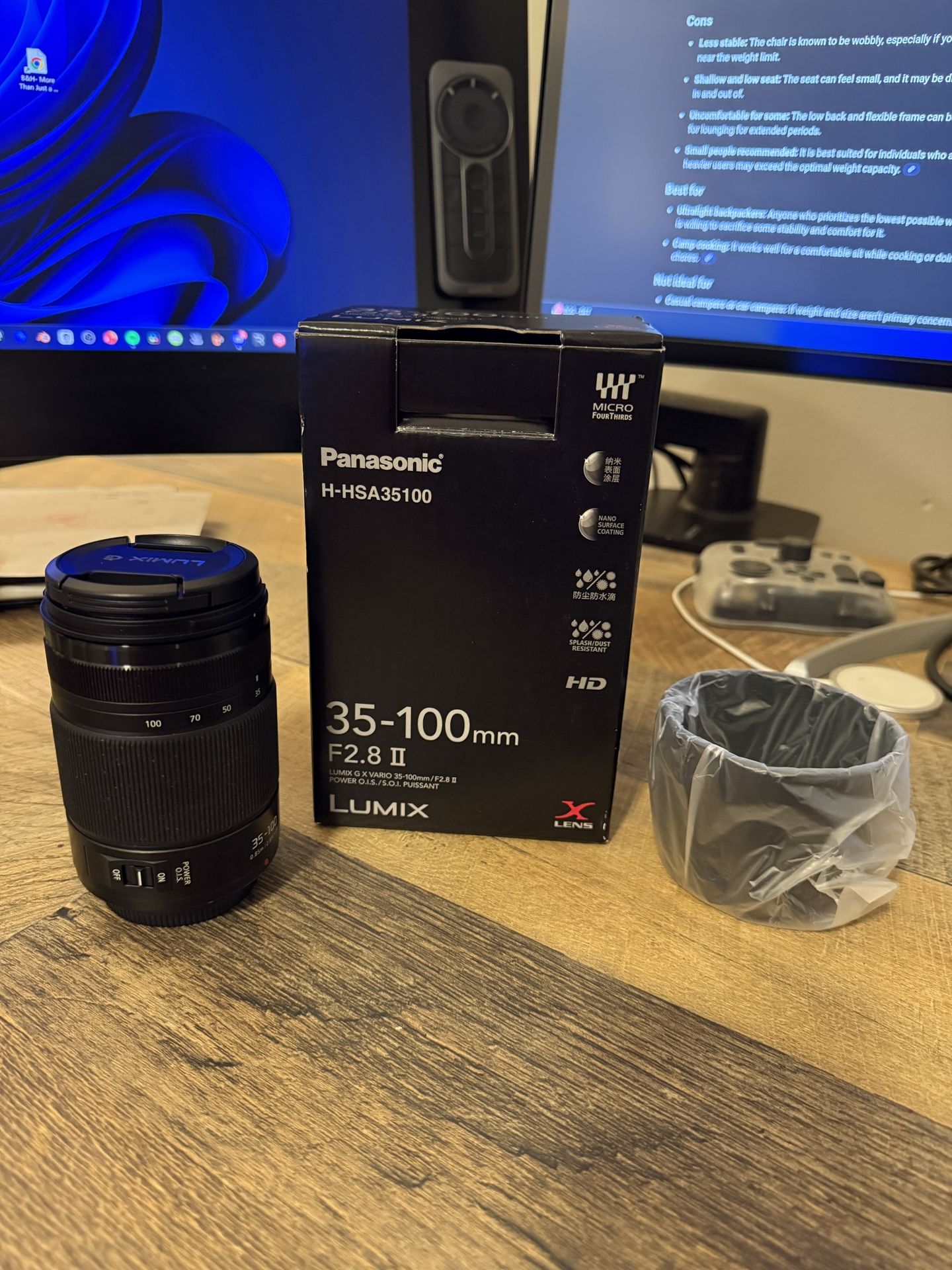 Panasonic 35-100mm F2.8 II Lumix G Vario H-HSA35100 MFT LENS