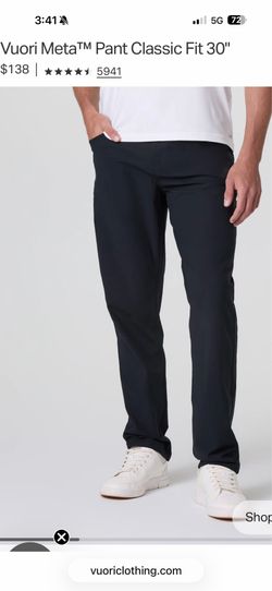 BRAND NEW !! VUORI META classic pants retails$138 plus tax @ Nordstroms !