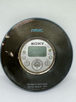 Sony MP3/ATRAC3 Psyc CD Walkman with AM/FM Tuner - Black - Parts Only