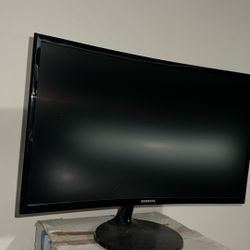 Curved Samsung Computer Monitor 