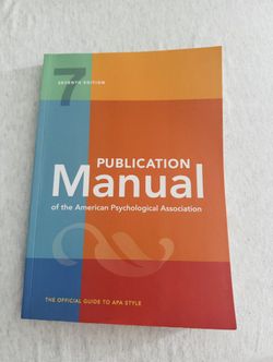7th Edition Publication Manual of the American Psychological Association