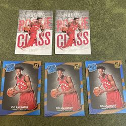 Lot of 7 OG Anunoby Toronto Raptors Rookie Basketball Cards