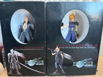 Final fantasy 7 cloud and Sephiroth figure