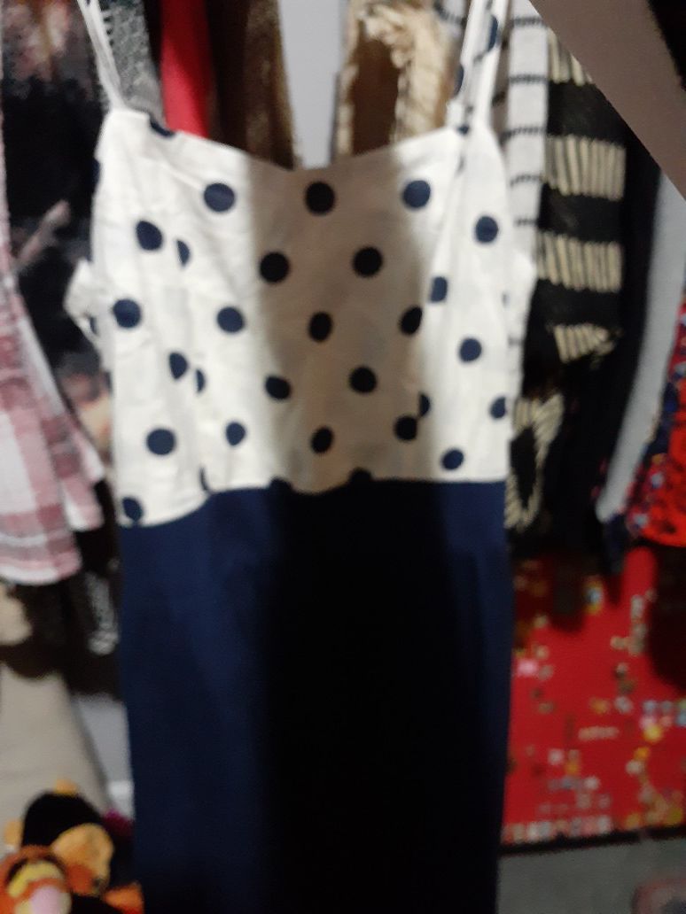 Large polk a dot dress