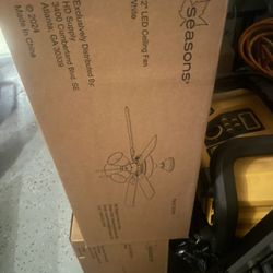 Seasons 42” White LED Ceiling Fan 