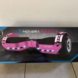 Hover-1 Chrome Hoverboard Pink, LED Lights, Bluetooth Speaker, 6.5 In. Tires. 220 Lbs Max Weight. 7 Mph.  I Paid $298.45 +tax. 