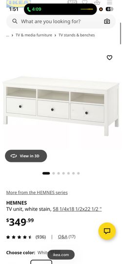 IKEA white tv stand