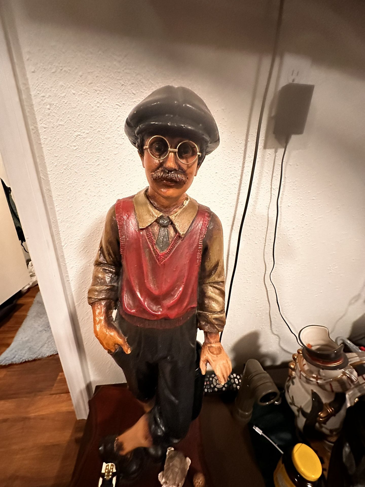 Vintage golfer statue sculpture was from my great-grandfather, he is years old