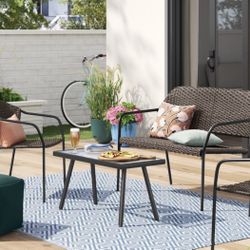 New Glass Rectangle Outdoor Patio Coffee Table