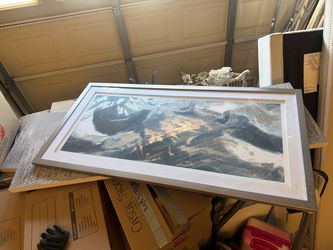 Large Framed Abstract Wall Art- $75