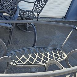 10-Piece Metal Glass Patio Set