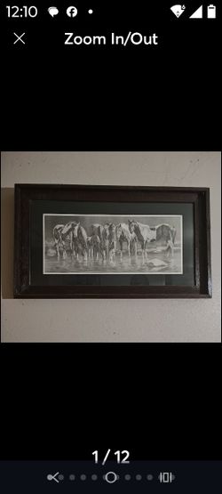 "The Watering Hole" Signed Print By Nancy Davidson Custom Framed & Matted