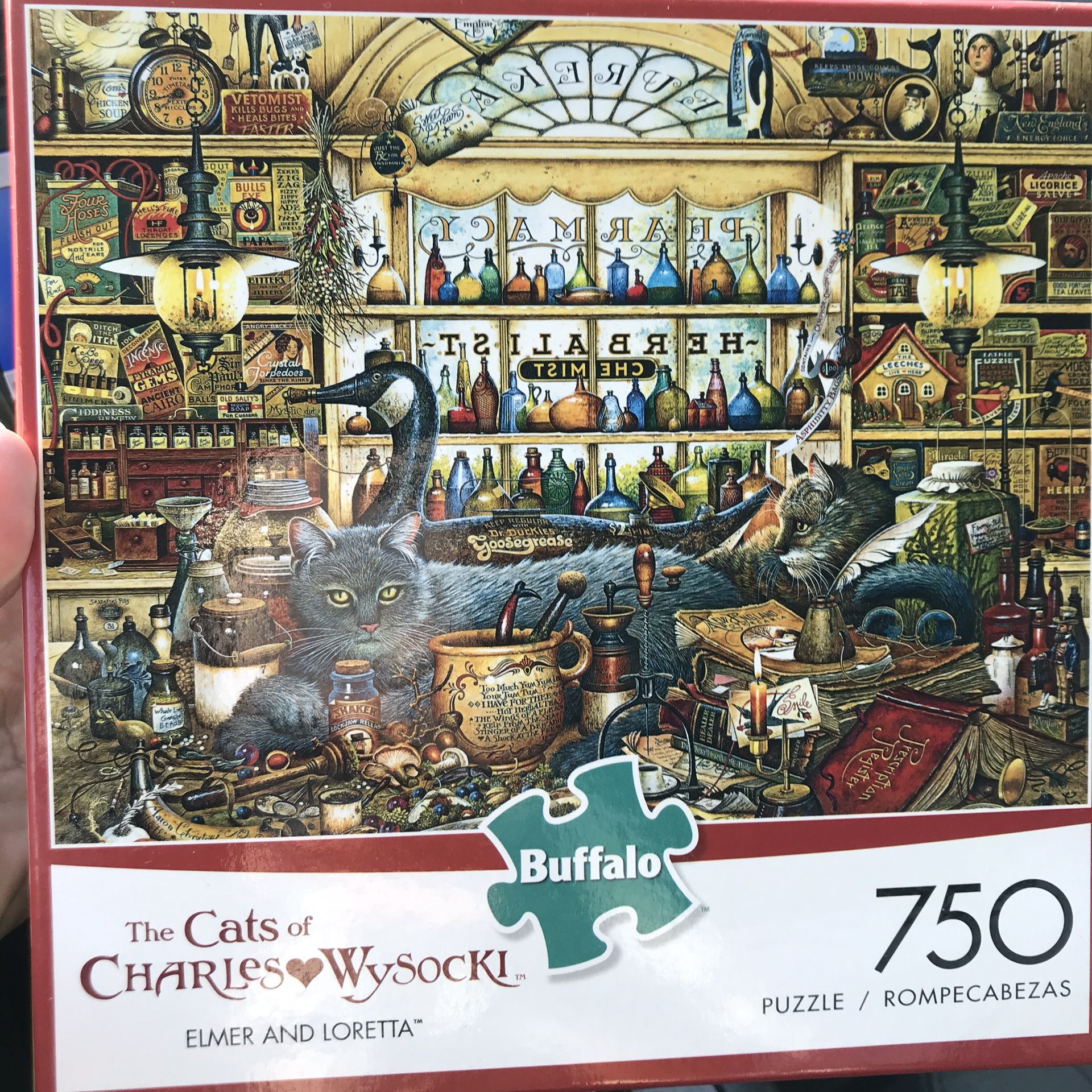 NEW!!! 750 Piece Puzzle Cats of Charles Wysocki ELMER&LORETTA