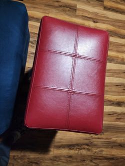 Two 28 inch Barstools with red leather top