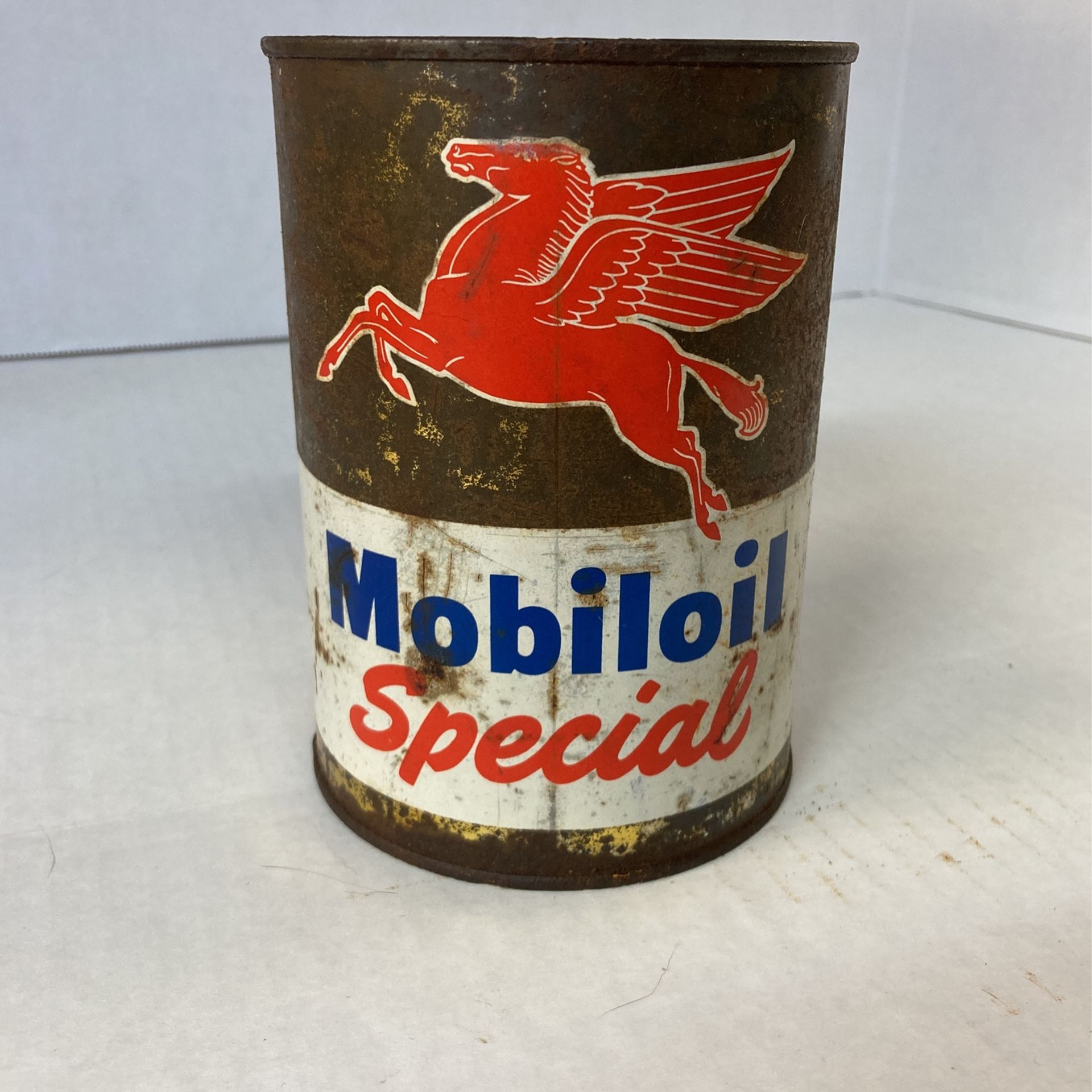 Vintage Mobiloil Special 1 Quart Oil Can