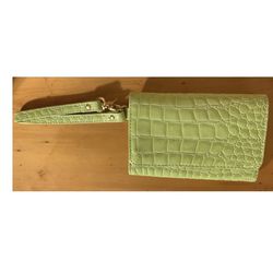 (2) Small Lime-Green Wallet/Wristlet