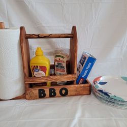 Bbq Caddy. Carry All Your BBQ Utensils In One Convienient Basket. 