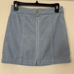 Forever 21 Light Blue Corduroy skirt size small