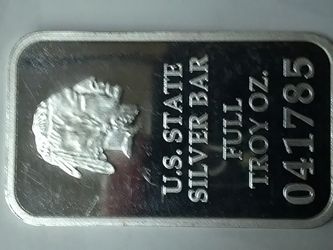 US STATE SILVER BAR FULL Troy Ounce 041785 State Vault Brick Package 5 Bars