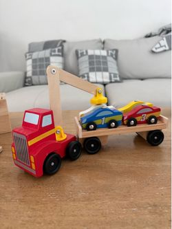 Melissa & Doug Magnetic Car Loader Wooden toy Baby Toddler