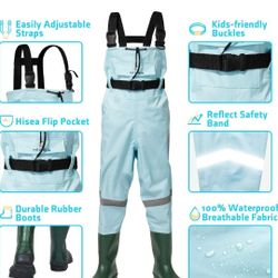 HISEA Kids Chest Waders Youth Fishing Waders