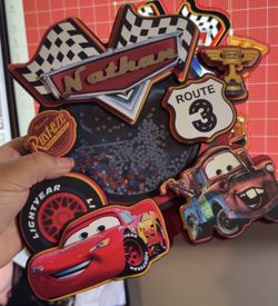 Cars Custom 3D Shaker Cake Topper 