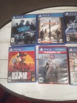 PS 4 games for sales ,8 games for 60 dollars O.B.O.
