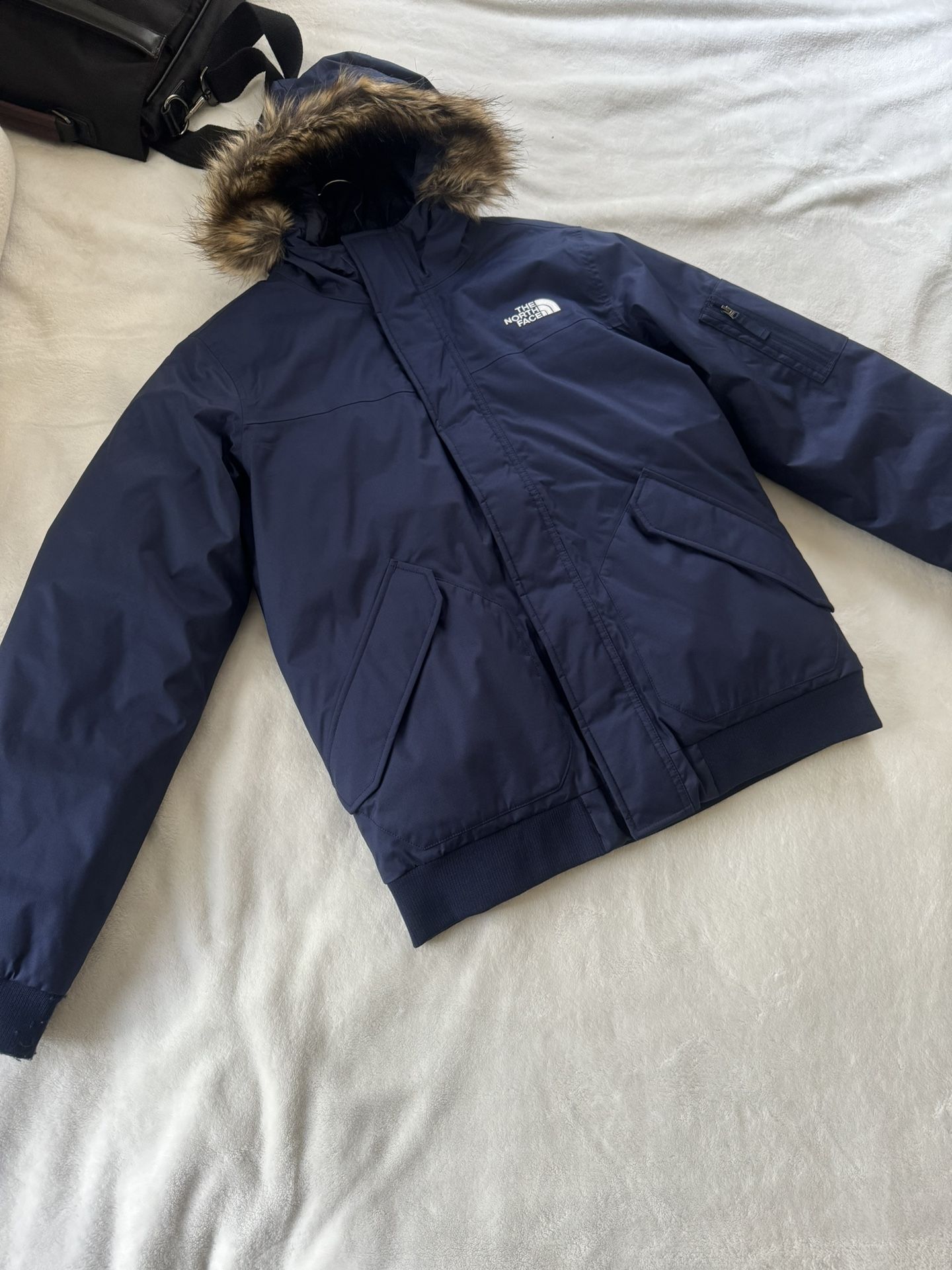 The North Face Fur Hood Puffer Jacket Insulated Kids Xl Adult Xs