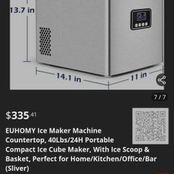 Ice Maker Countertop EUHOMY